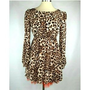 Umgee M Animal Print Dress w Tulle